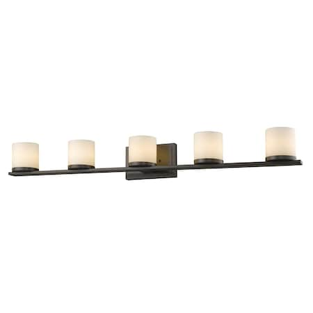 Nori 5 Light Vanity, Bronze & Matte Opal